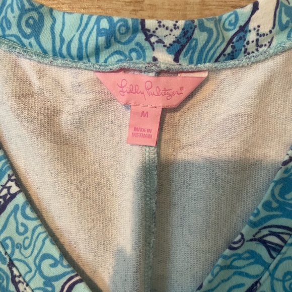 Lilly Pulitzer Cotton short dress size M.  In the Nice Tail print - Picture 3 of 6